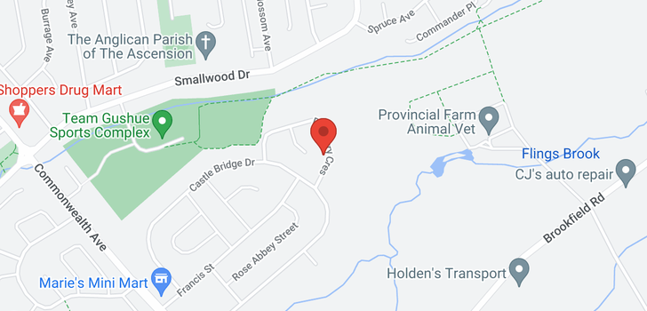 map of 1281 GEORGES VANIER DRIVE